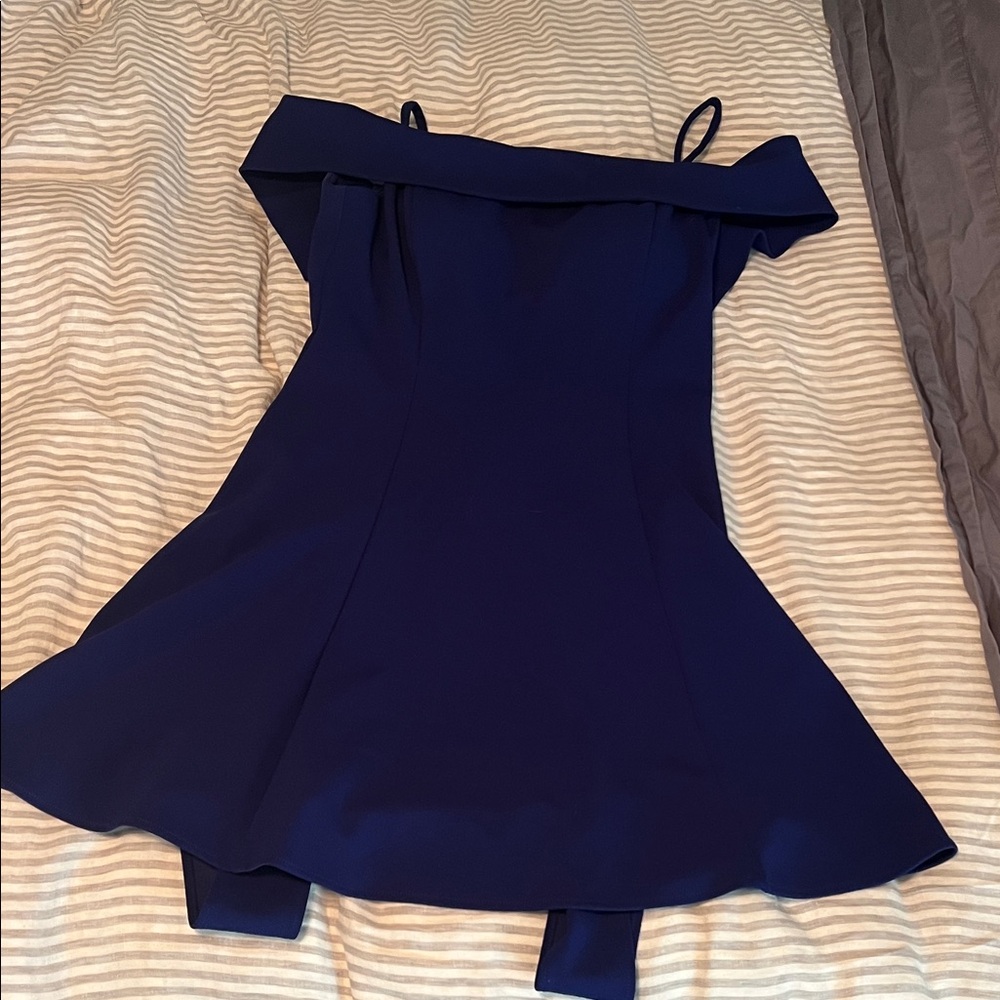 morgan and co scuba crepe fit and flare dress